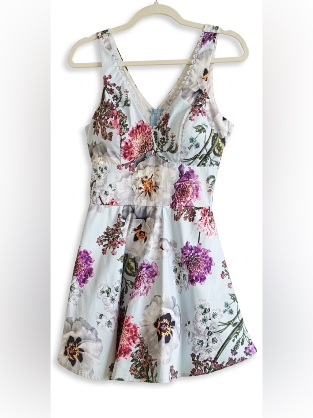 Garden Party Whimsical Aline Cottagecore Mini Dress